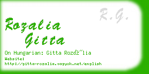 rozalia gitta business card
